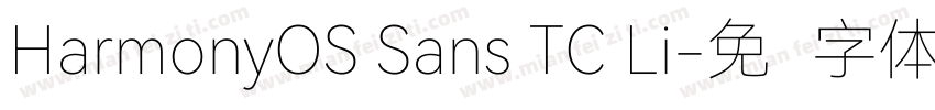 HarmonyOS Sans TC Li字体转换